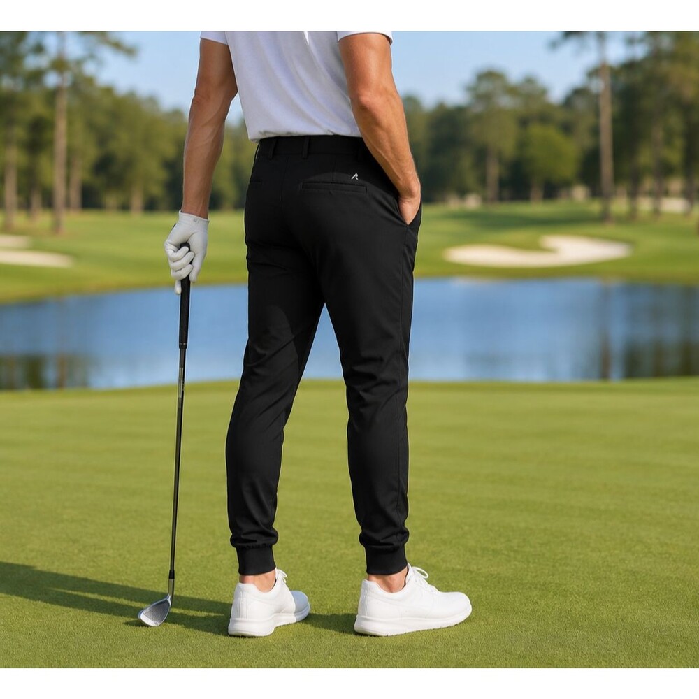Redvanly Halliday Joggers Men’s Large Black Golf Pull-on Pants Performance EUC
